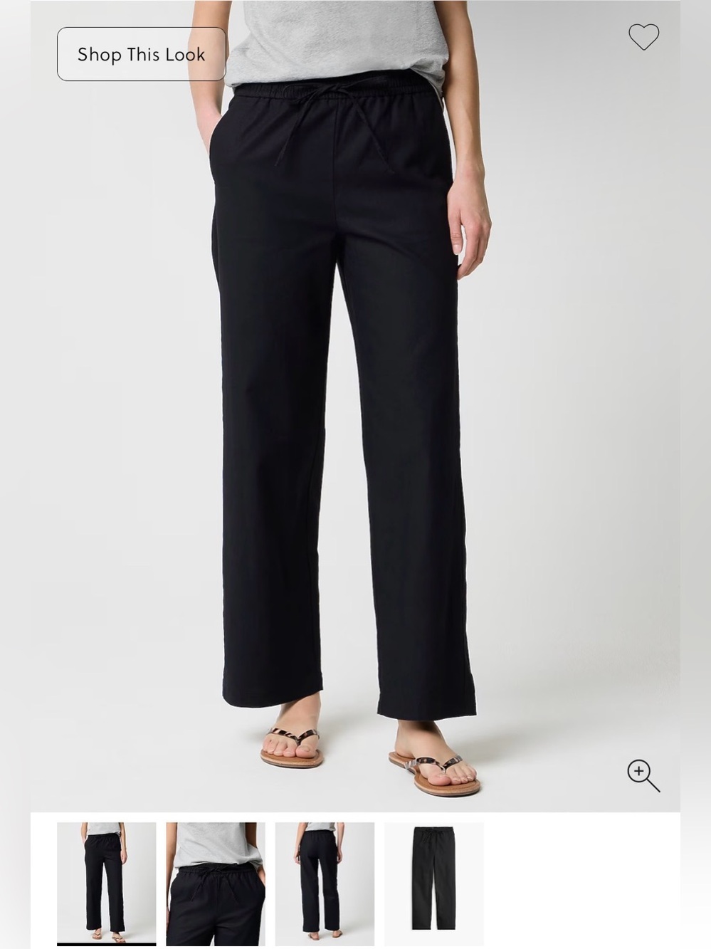 J. Crew Factory linen slim wide leg Pants